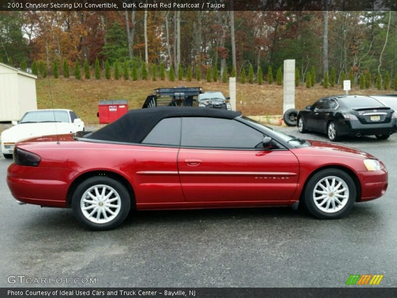 Dark Garnet Red Pearlcoat / Taupe 2001 Chrysler Sebring LXi Convertible