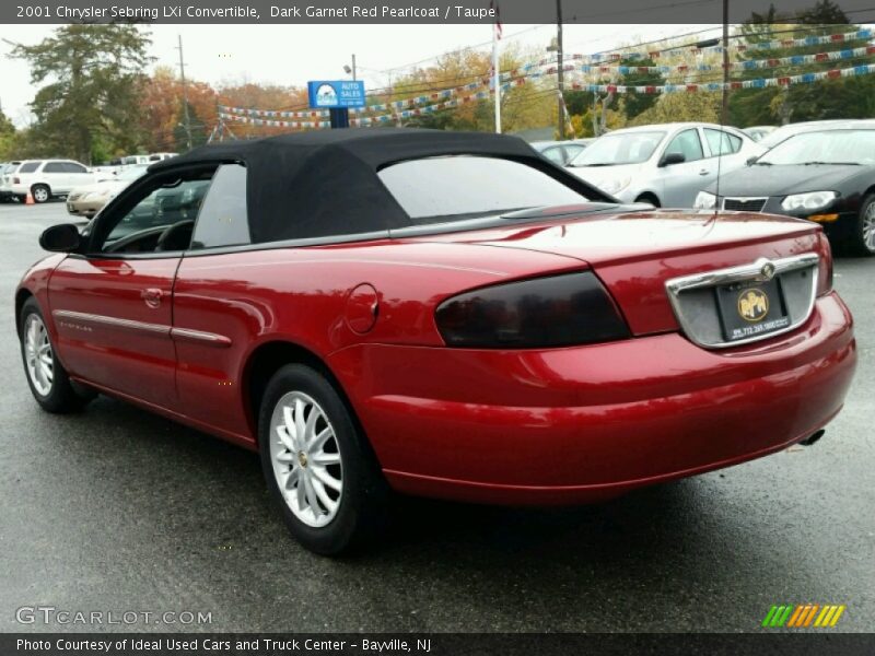Dark Garnet Red Pearlcoat / Taupe 2001 Chrysler Sebring LXi Convertible