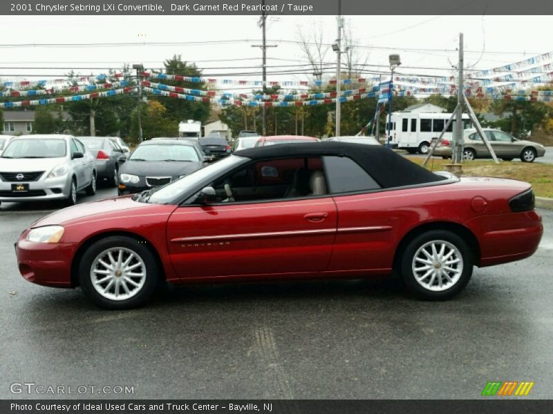 Dark Garnet Red Pearlcoat / Taupe 2001 Chrysler Sebring LXi Convertible