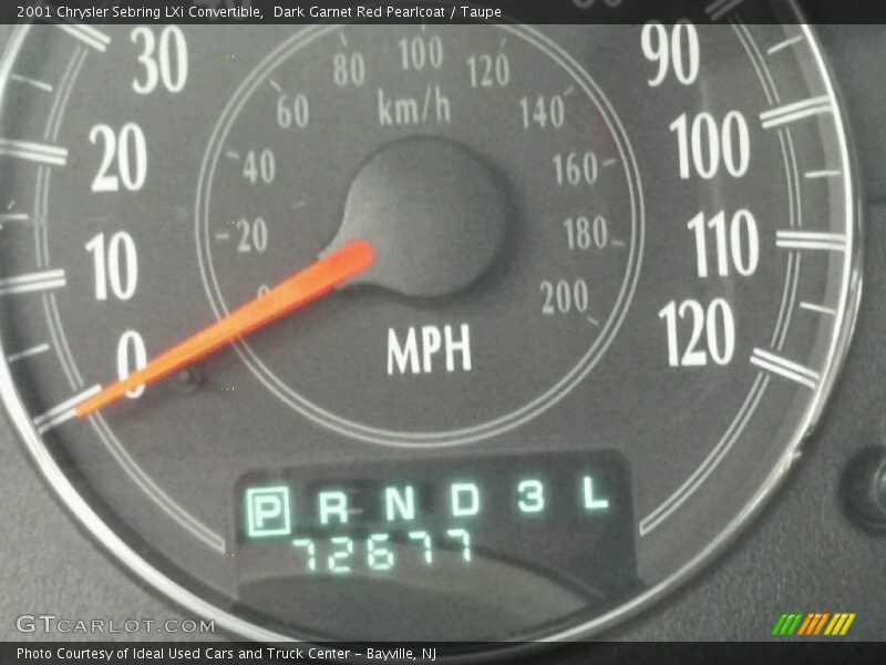 Dark Garnet Red Pearlcoat / Taupe 2001 Chrysler Sebring LXi Convertible