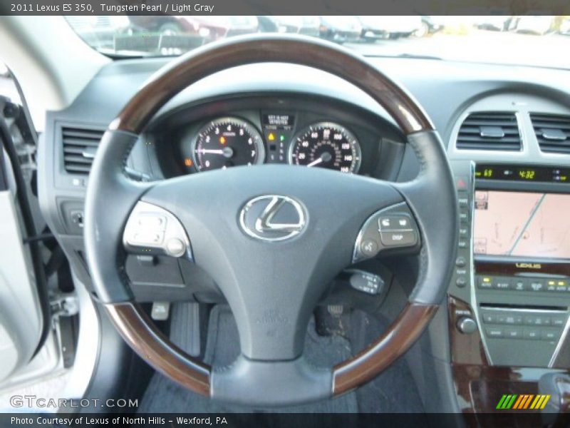 Tungsten Pearl / Light Gray 2011 Lexus ES 350