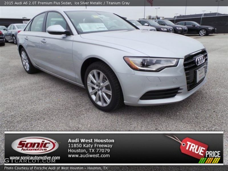 Ice Silver Metallic / Titanium Gray 2015 Audi A6 2.0T Premium Plus Sedan