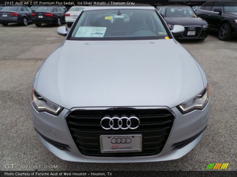 Ice Silver Metallic / Titanium Gray 2015 Audi A6 2.0T Premium Plus Sedan