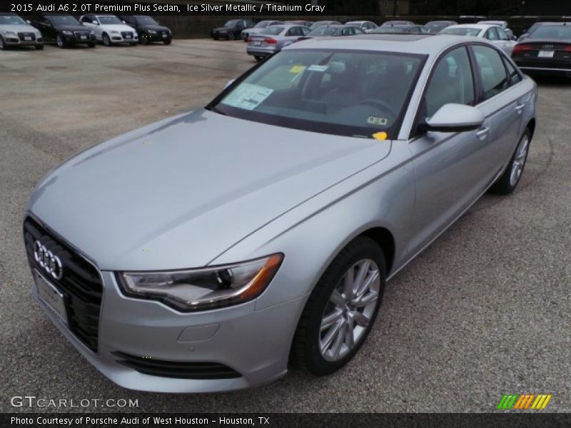 Ice Silver Metallic / Titanium Gray 2015 Audi A6 2.0T Premium Plus Sedan