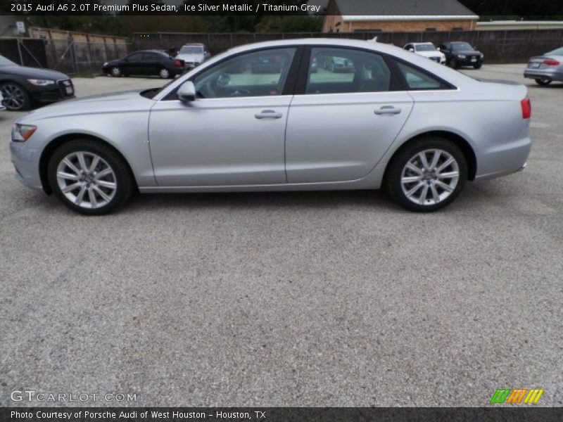 Ice Silver Metallic / Titanium Gray 2015 Audi A6 2.0T Premium Plus Sedan