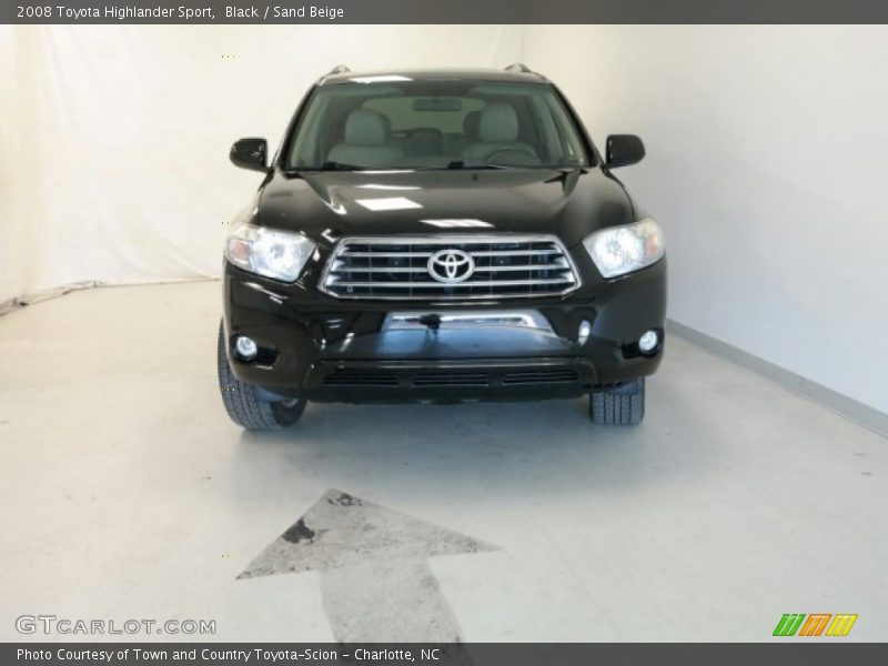 Black / Sand Beige 2008 Toyota Highlander Sport