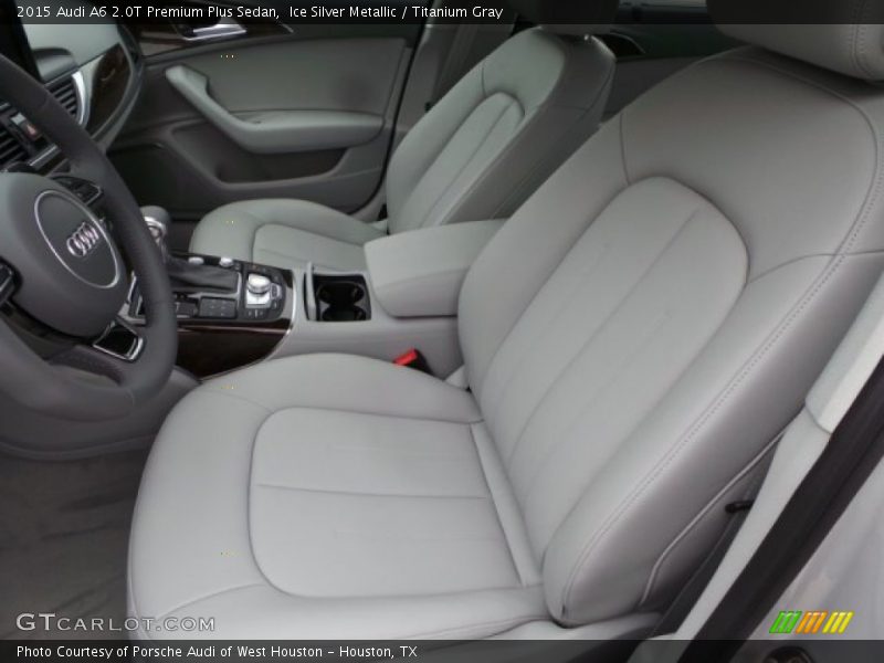 Ice Silver Metallic / Titanium Gray 2015 Audi A6 2.0T Premium Plus Sedan