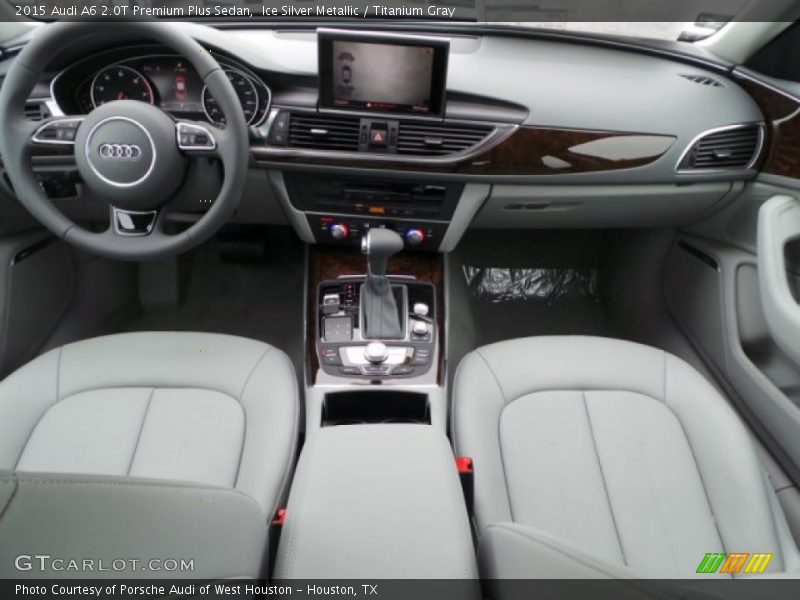 Ice Silver Metallic / Titanium Gray 2015 Audi A6 2.0T Premium Plus Sedan