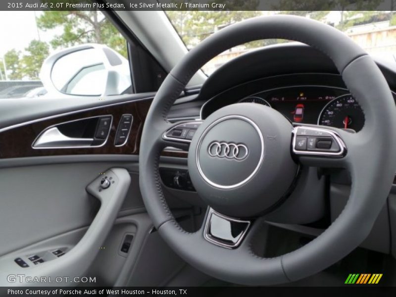 Ice Silver Metallic / Titanium Gray 2015 Audi A6 2.0T Premium Plus Sedan