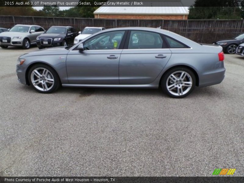 Quartz Gray Metallic / Black 2015 Audi A6 3.0T Premium Plus quattro Sedan