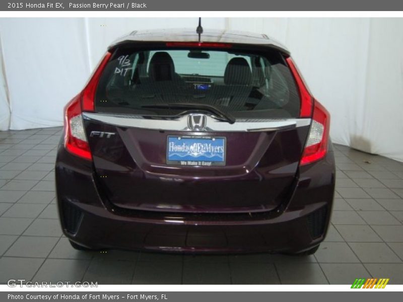 Passion Berry Pearl / Black 2015 Honda Fit EX