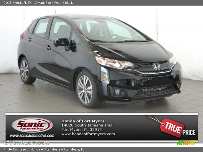 Crystal Black Pearl / Black 2015 Honda Fit EX