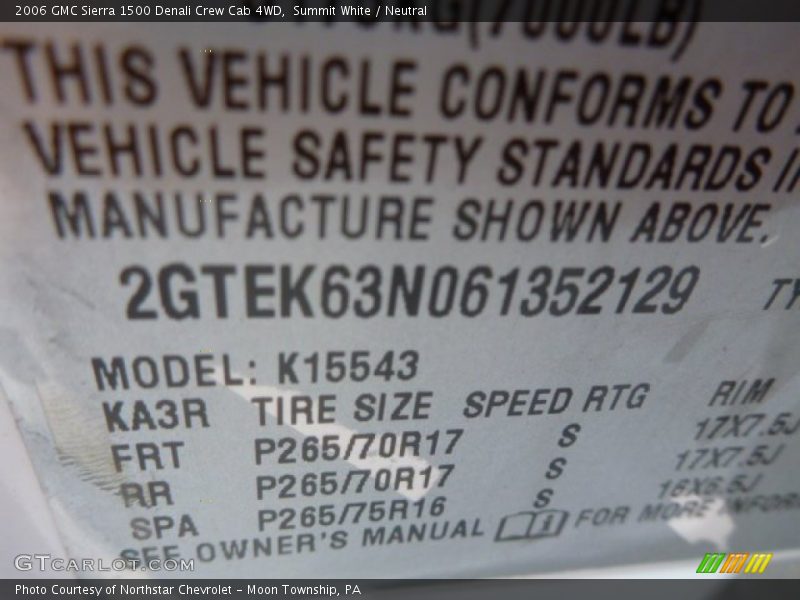 Summit White / Neutral 2006 GMC Sierra 1500 Denali Crew Cab 4WD