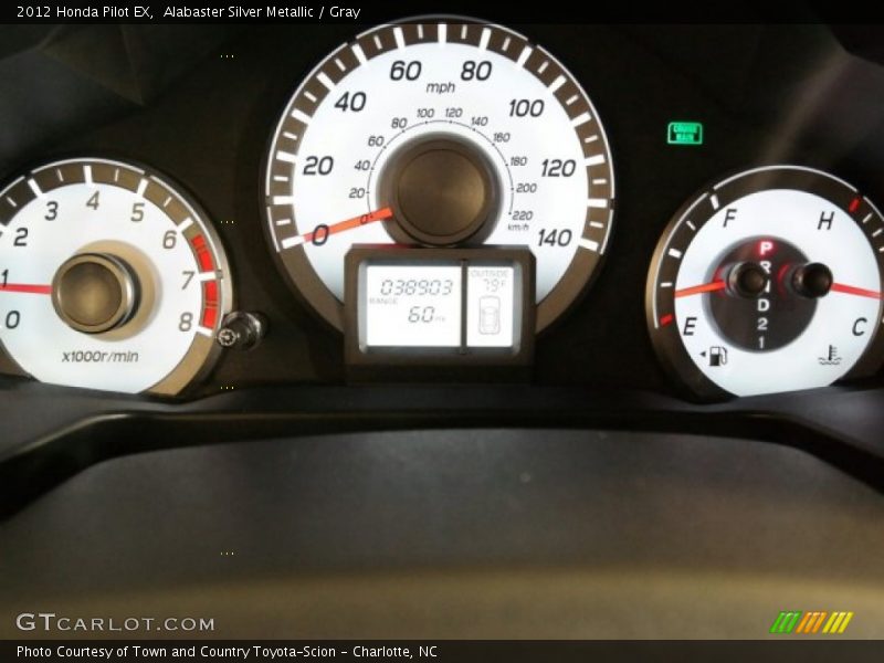 Alabaster Silver Metallic / Gray 2012 Honda Pilot EX