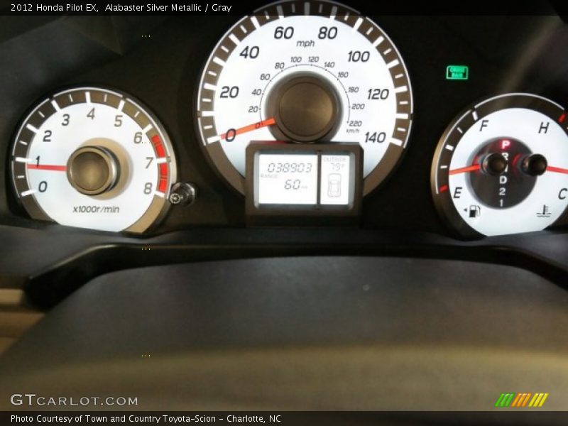 Alabaster Silver Metallic / Gray 2012 Honda Pilot EX
