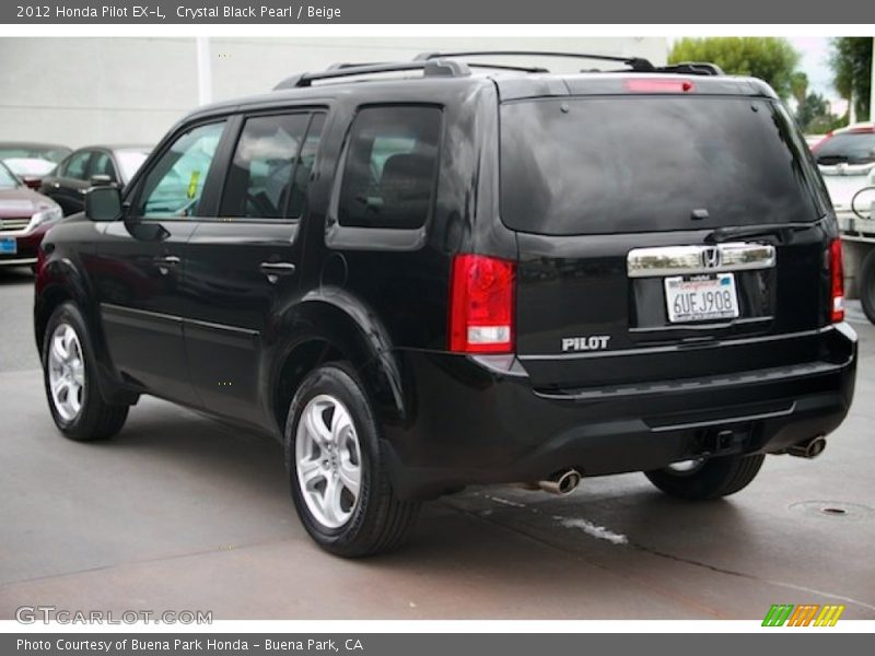 Crystal Black Pearl / Beige 2012 Honda Pilot EX-L