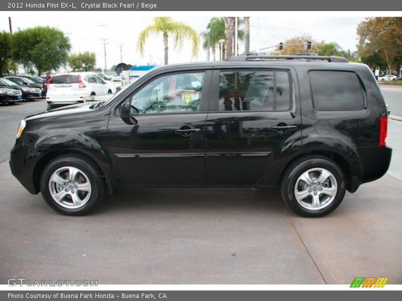 Crystal Black Pearl / Beige 2012 Honda Pilot EX-L