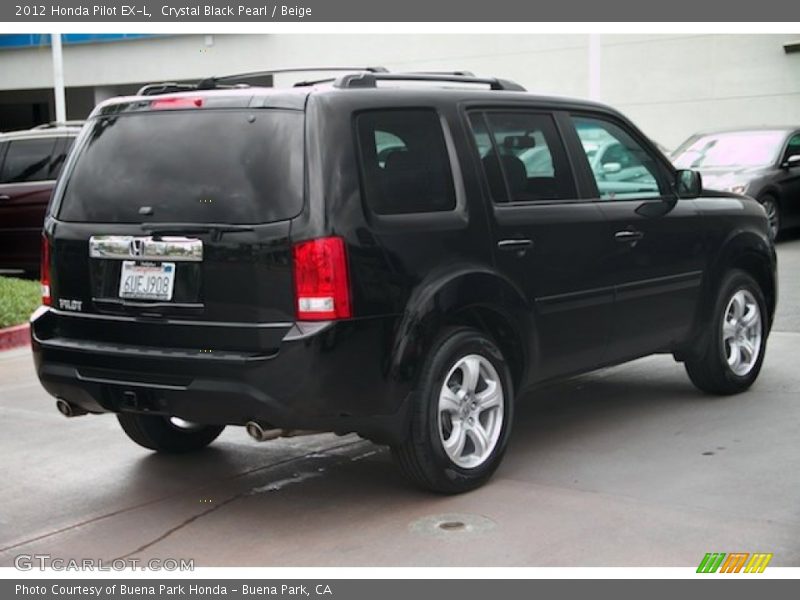 Crystal Black Pearl / Beige 2012 Honda Pilot EX-L