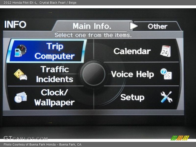Crystal Black Pearl / Beige 2012 Honda Pilot EX-L