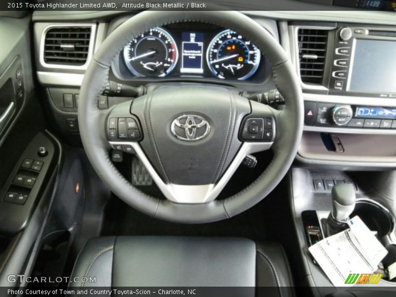 Attitude Black Metallic / Black 2015 Toyota Highlander Limited AWD