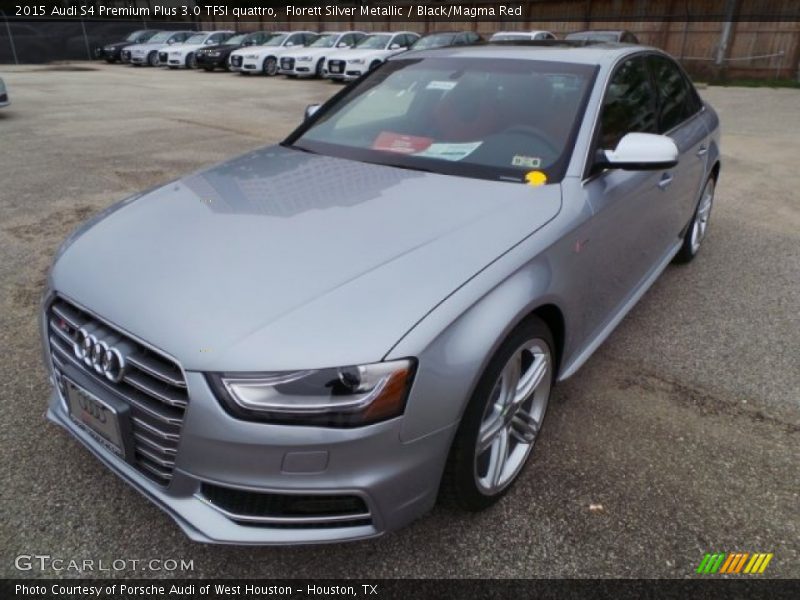 Florett Silver Metallic / Black/Magma Red 2015 Audi S4 Premium Plus 3.0 TFSI quattro