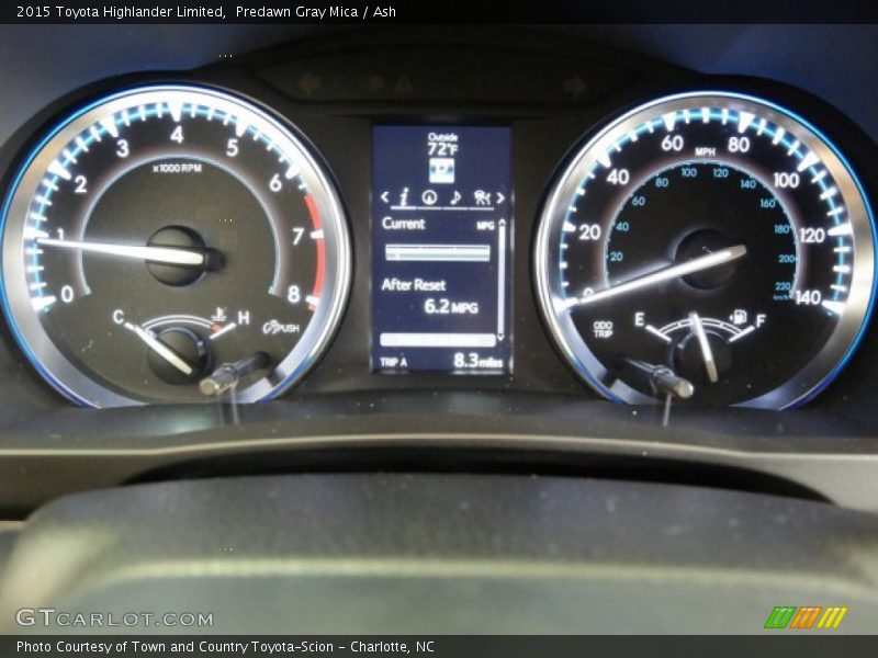 Predawn Gray Mica / Ash 2015 Toyota Highlander Limited