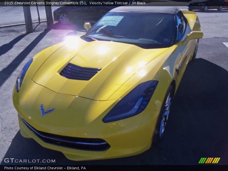 Velocity Yellow Tintcoat / Jet Black 2015 Chevrolet Corvette Stingray Convertible Z51
