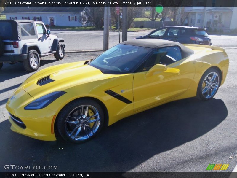 Velocity Yellow Tintcoat / Jet Black 2015 Chevrolet Corvette Stingray Convertible Z51