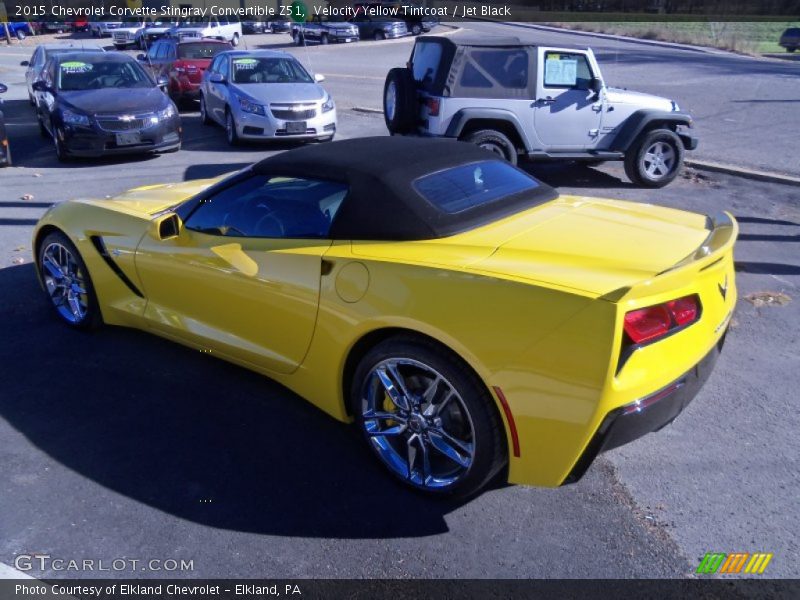 Velocity Yellow Tintcoat / Jet Black 2015 Chevrolet Corvette Stingray Convertible Z51