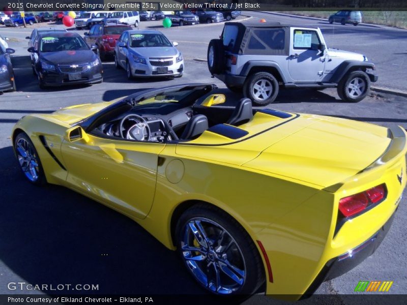 Velocity Yellow Tintcoat / Jet Black 2015 Chevrolet Corvette Stingray Convertible Z51
