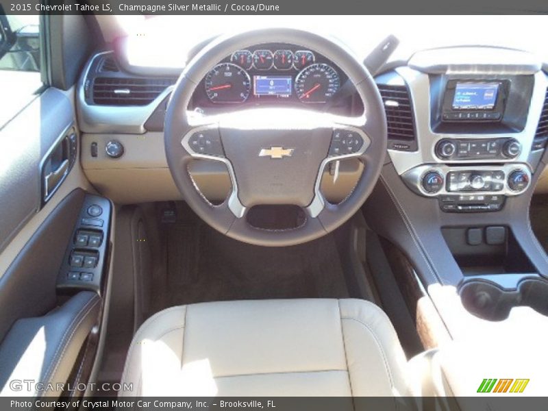 Champagne Silver Metallic / Cocoa/Dune 2015 Chevrolet Tahoe LS