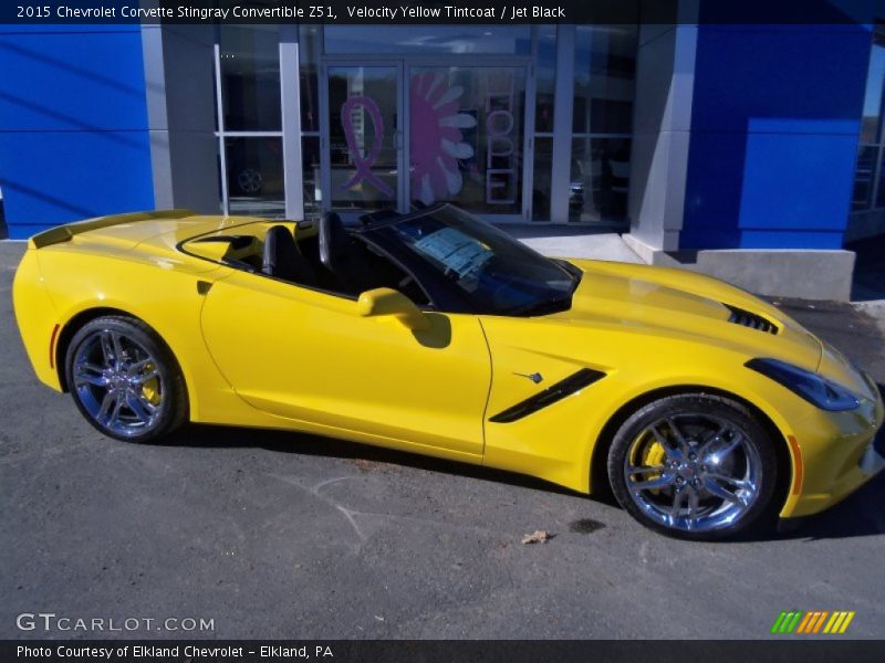 Velocity Yellow Tintcoat / Jet Black 2015 Chevrolet Corvette Stingray Convertible Z51