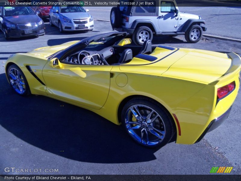 Velocity Yellow Tintcoat / Jet Black 2015 Chevrolet Corvette Stingray Convertible Z51