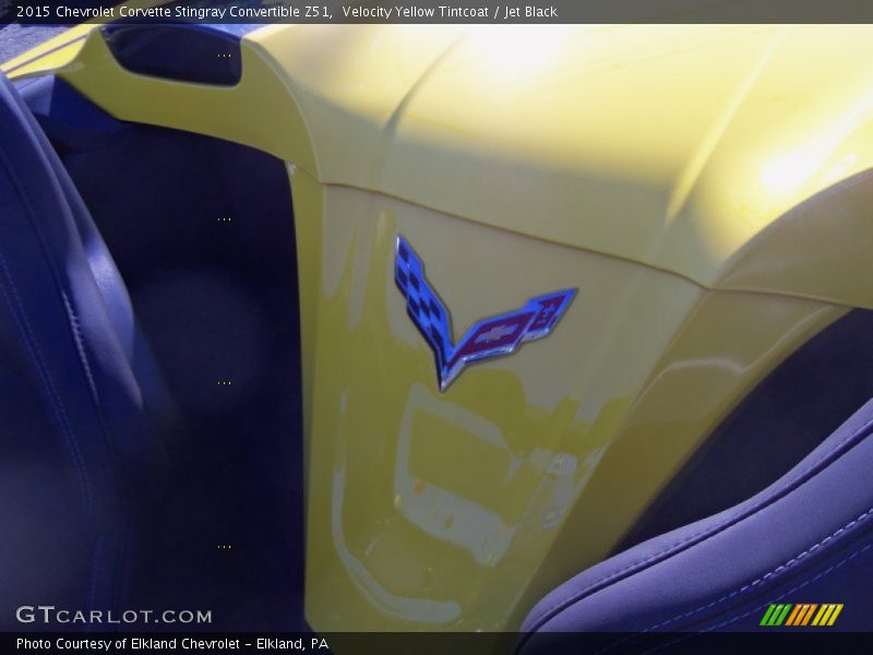 Velocity Yellow Tintcoat / Jet Black 2015 Chevrolet Corvette Stingray Convertible Z51