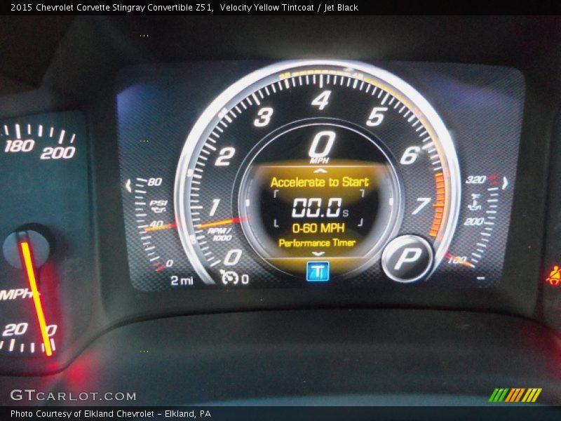 Velocity Yellow Tintcoat / Jet Black 2015 Chevrolet Corvette Stingray Convertible Z51