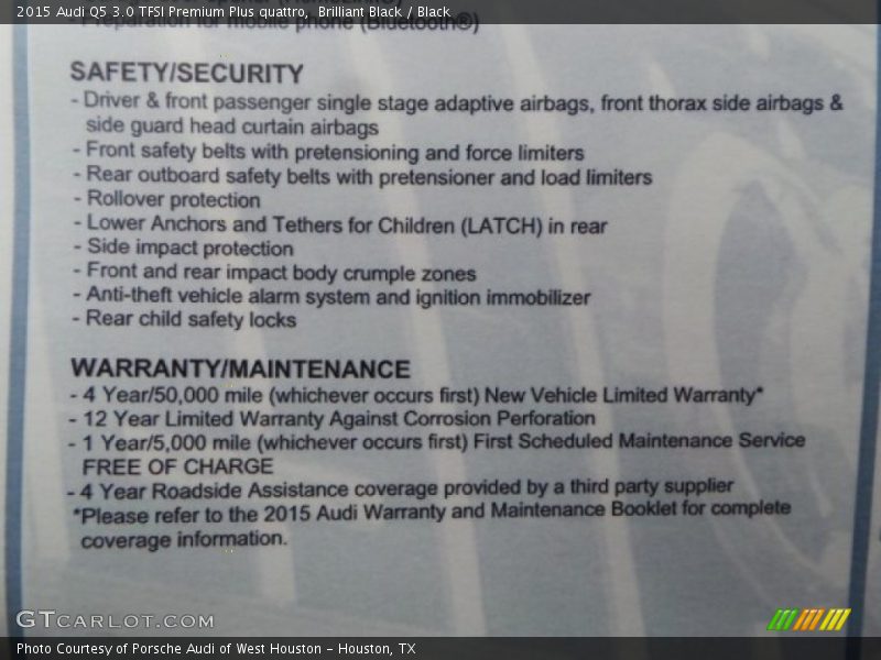 Brilliant Black / Black 2015 Audi Q5 3.0 TFSI Premium Plus quattro