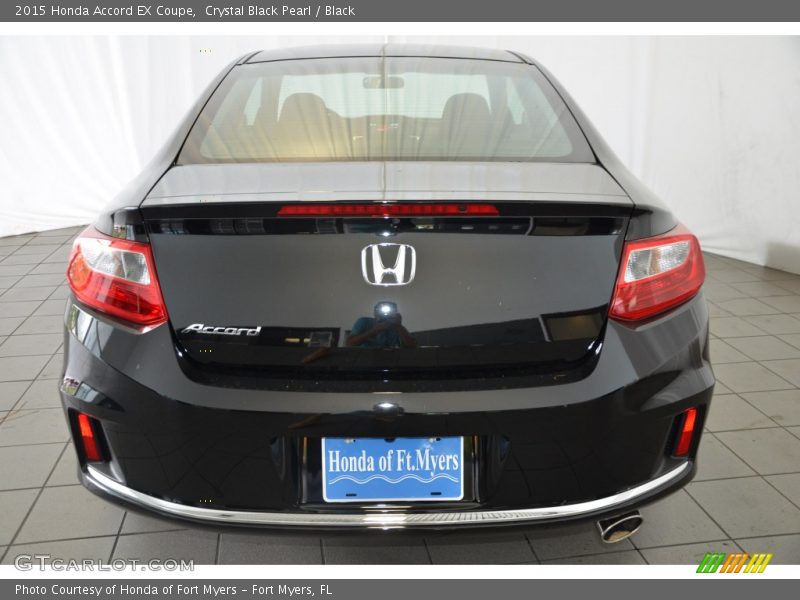 Crystal Black Pearl / Black 2015 Honda Accord EX Coupe