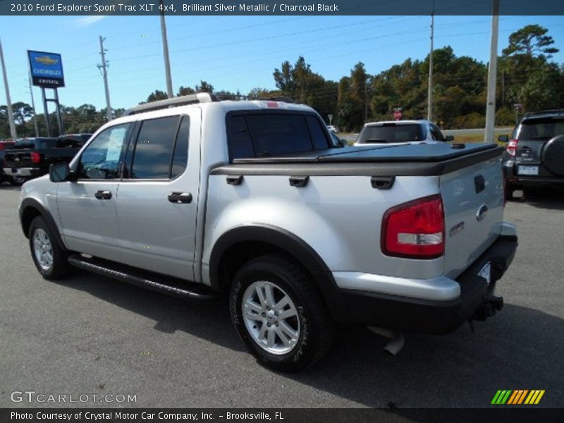 Brilliant Silver Metallic / Charcoal Black 2010 Ford Explorer Sport Trac XLT 4x4