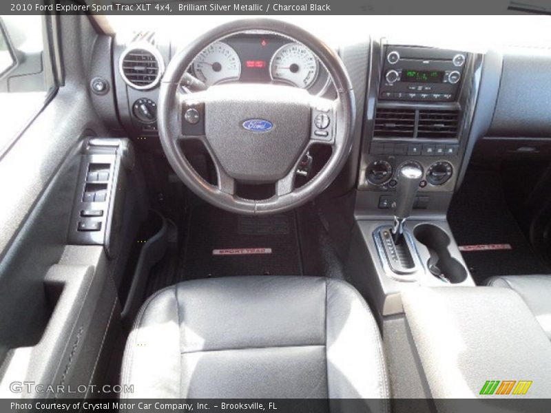 Brilliant Silver Metallic / Charcoal Black 2010 Ford Explorer Sport Trac XLT 4x4