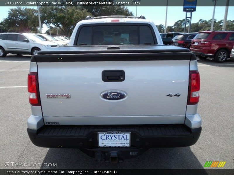 Brilliant Silver Metallic / Charcoal Black 2010 Ford Explorer Sport Trac XLT 4x4