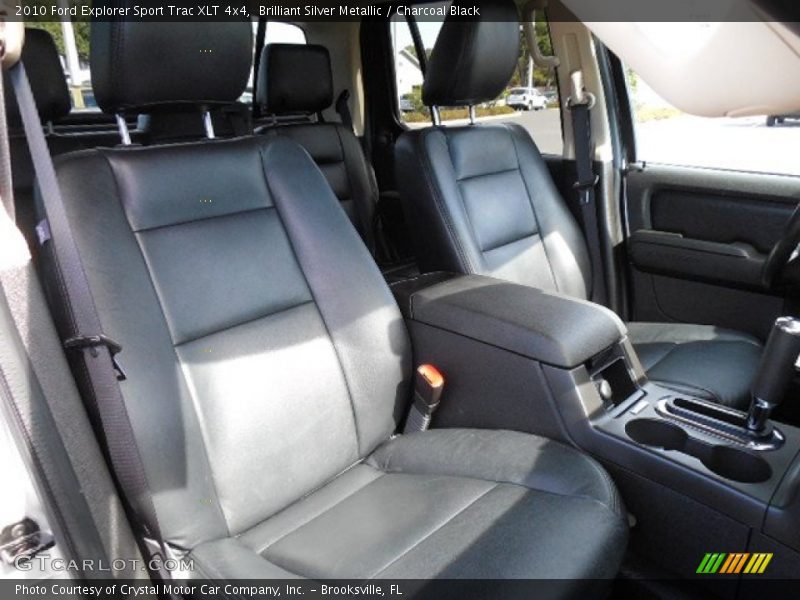 Brilliant Silver Metallic / Charcoal Black 2010 Ford Explorer Sport Trac XLT 4x4
