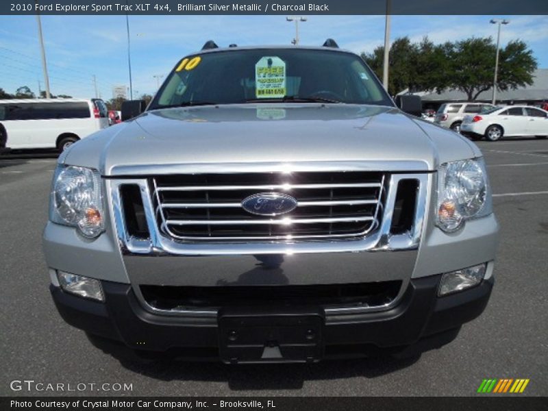 Brilliant Silver Metallic / Charcoal Black 2010 Ford Explorer Sport Trac XLT 4x4