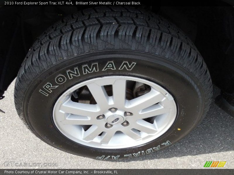 Brilliant Silver Metallic / Charcoal Black 2010 Ford Explorer Sport Trac XLT 4x4