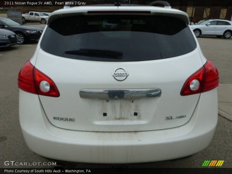 Pearl White / Gray 2011 Nissan Rogue SV AWD