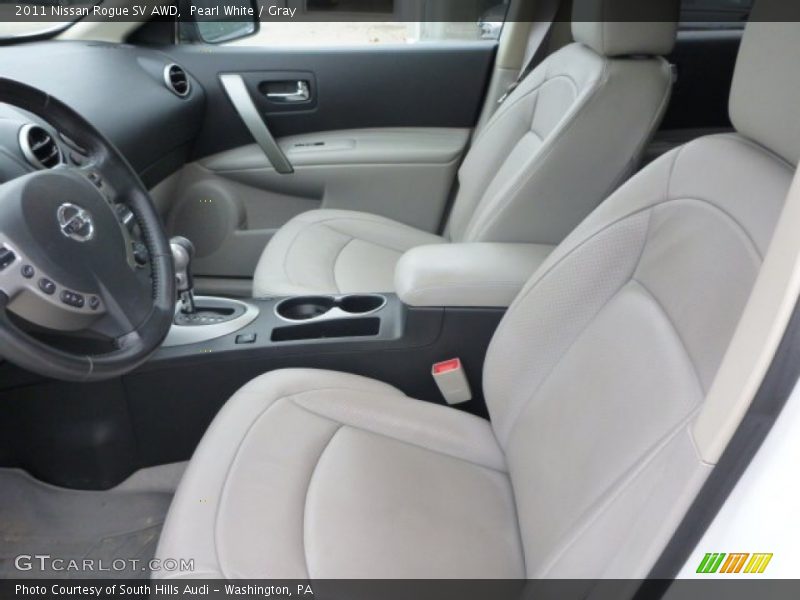 Pearl White / Gray 2011 Nissan Rogue SV AWD