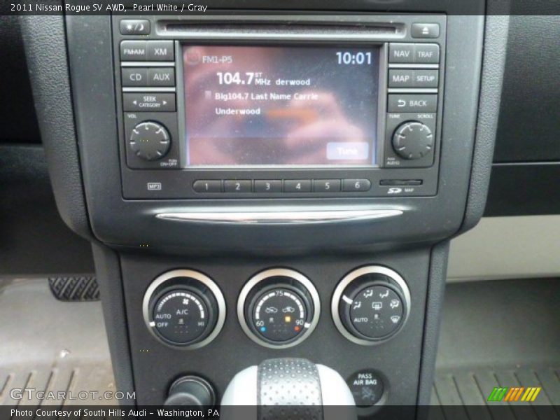 Pearl White / Gray 2011 Nissan Rogue SV AWD