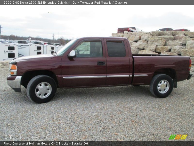 Dark Toreador Red Metallic / Graphite 2000 GMC Sierra 1500 SLE Extended Cab 4x4