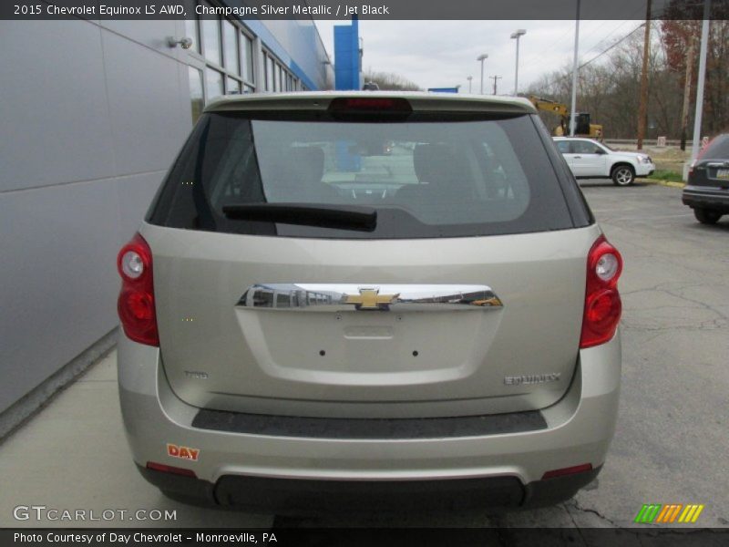 Champagne Silver Metallic / Jet Black 2015 Chevrolet Equinox LS AWD