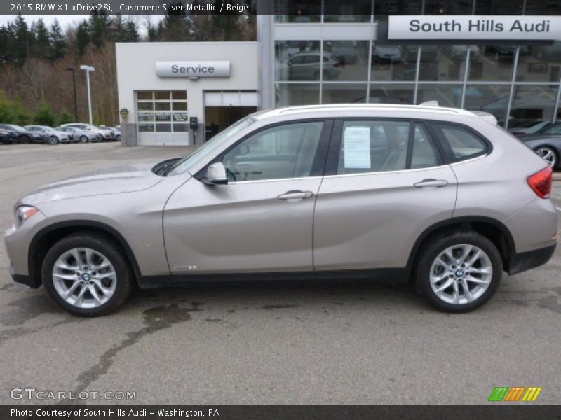 Cashmere Silver Metallic / Beige 2015 BMW X1 xDrive28i