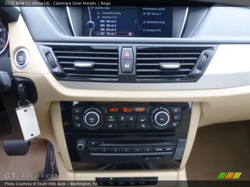 Cashmere Silver Metallic / Beige 2015 BMW X1 xDrive28i